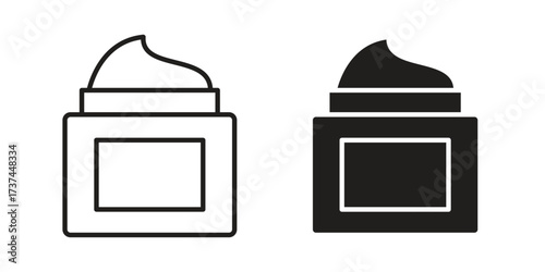 Facial cream icon vector sign symbol
