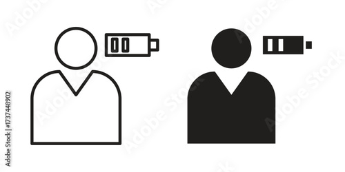Fatigue icon vector sign symbol