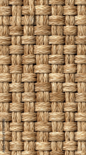 Natural Woven Fiber Texture Background