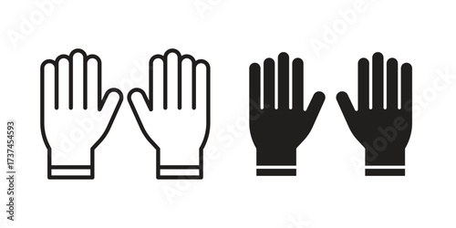 Gloves icon vector sign symbol