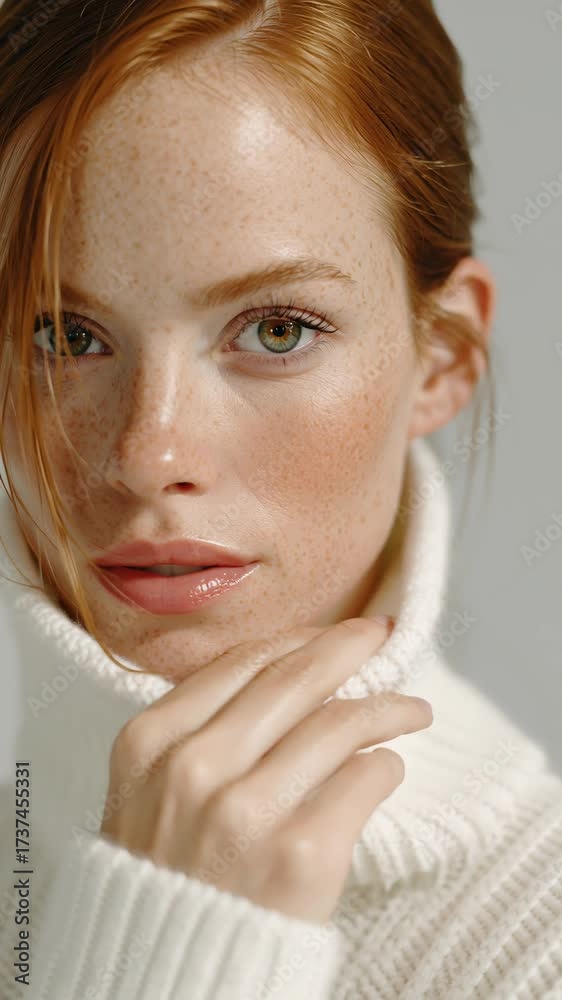 custom made wallpaper toronto digitalFashion woman in cosy white sweater