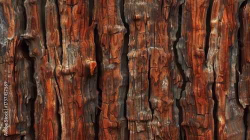 Seamless redwood tree bark texture