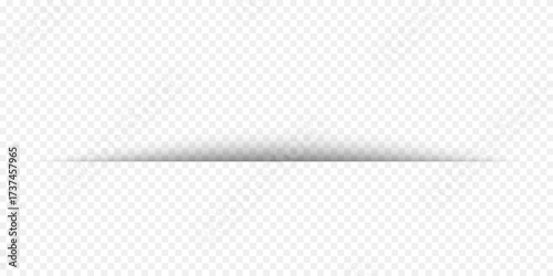 Page dividers with transparent shadows, isolated. Pages separation vector set. Transparent realistic paper shadow effects. Web banner. Element for frame shadow. Vector design for website, text, border