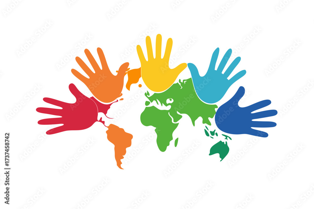 Obraz premium colorful hand prints