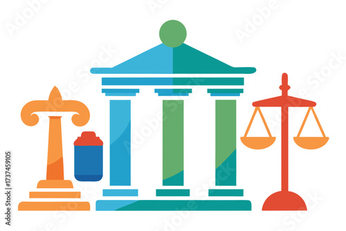vector illustration of a podium