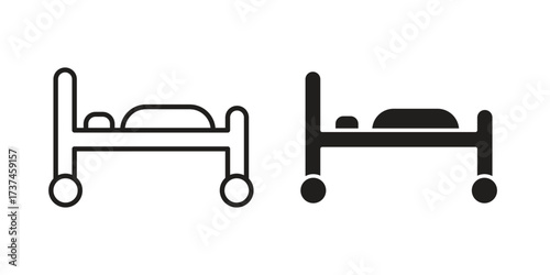 Hospitalized icon vector sign symbol