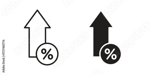 Increase rate icon vector sign symbol