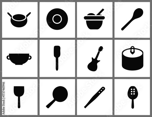 Vector icons bundle 30 caribbean musical instruments scalable eps illustration for general platforms