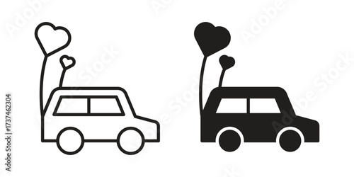Just married icon vector sign symbol
