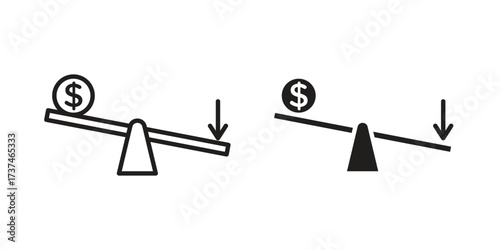 Leverage icon vector sign symbol