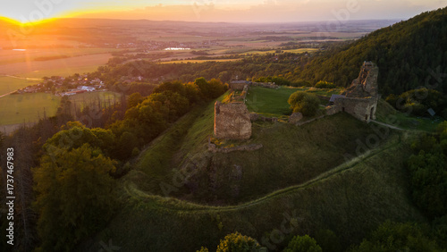 Ruins of the medieval castle Lichnice, Czech Republic