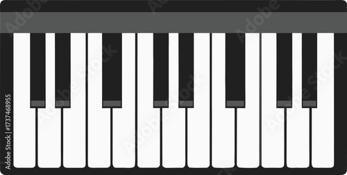 Vector illustration of piano keyboard icons for music and design projects scalable eps