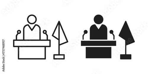 Mayor icon vector sign symbol