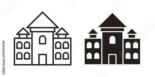 Palace icon vector sign symbol