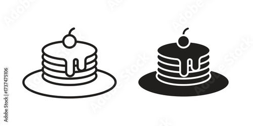 Pancake icon vector sign symbol