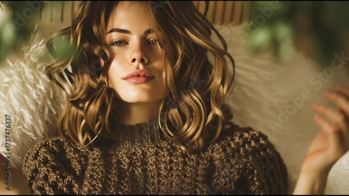 Girl in cosy sweater
