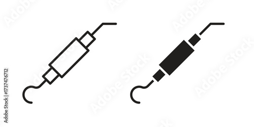 Periodontal scaler icon vector sign symbol