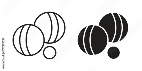 Petanque icon vector sign symbol