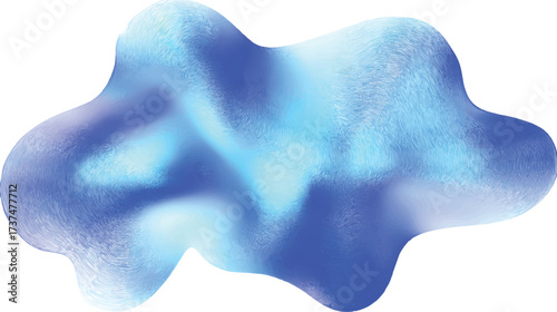 Abstract blue wave shape with smooth gradients and wavy lines