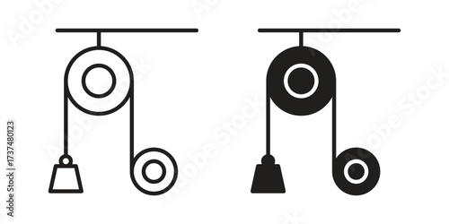 Pulley icon vector sign symbol