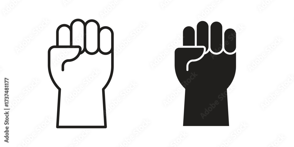 Obraz premium Rebellion icon vector sign symbol