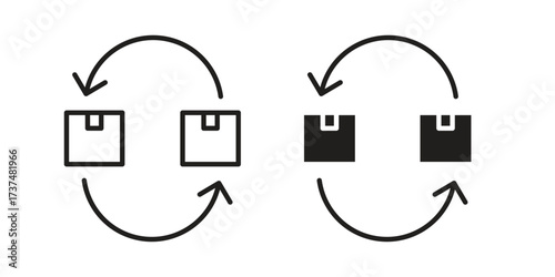 Replacement icon vector sign symbol