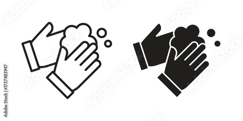 Sanitize hands icon vector sign symbol