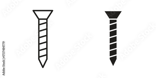 Screw icon vector sign symbol