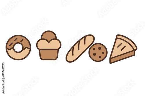 Delicious assortment of baked goods and desserts on display for a sweet treat evening