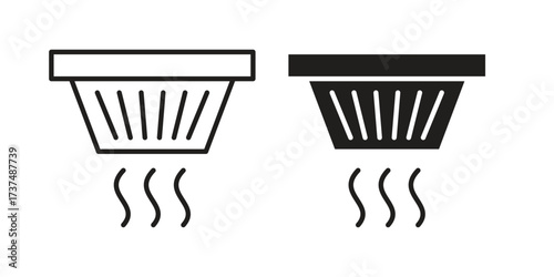 Smoke detector icon vector sign symbol