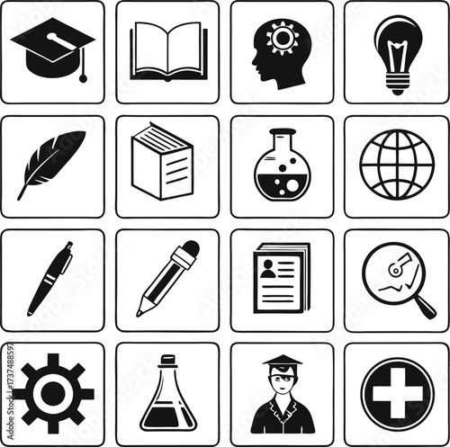 
Educational and School Icons Collection