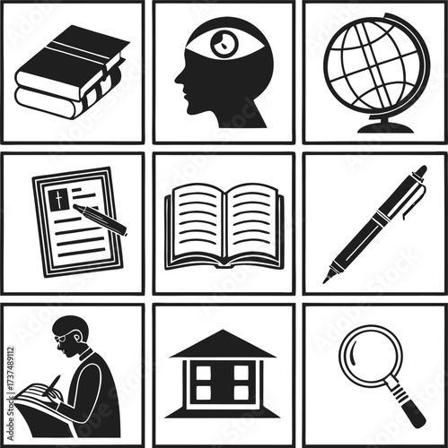 
Educational and School Icons Collection