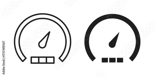 Speedometer icon vector sign symbol