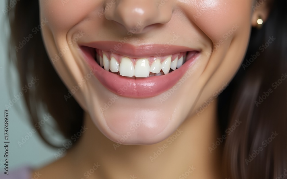 Obraz premium a close up view of female smiling. High quality