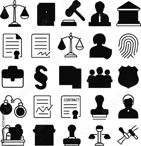 Legal and Justice Icons Collection