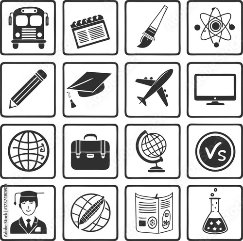 
Educational and School Icons Collection