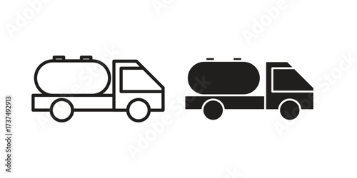 Tank truck icon vector sign symbol