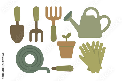 Essential gardening tools and equipment for planting and maintaining a home garden