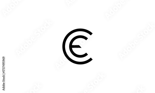 CE initial letters, monogram logo