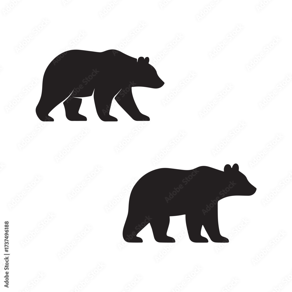 Fototapeta premium Black Bear Silhouette