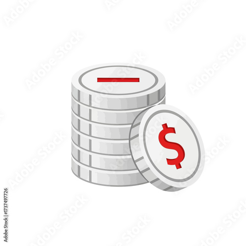 Secure your financial future by saving money, symbolizing growth and prosperity with a stack of coins and a dollar sign.