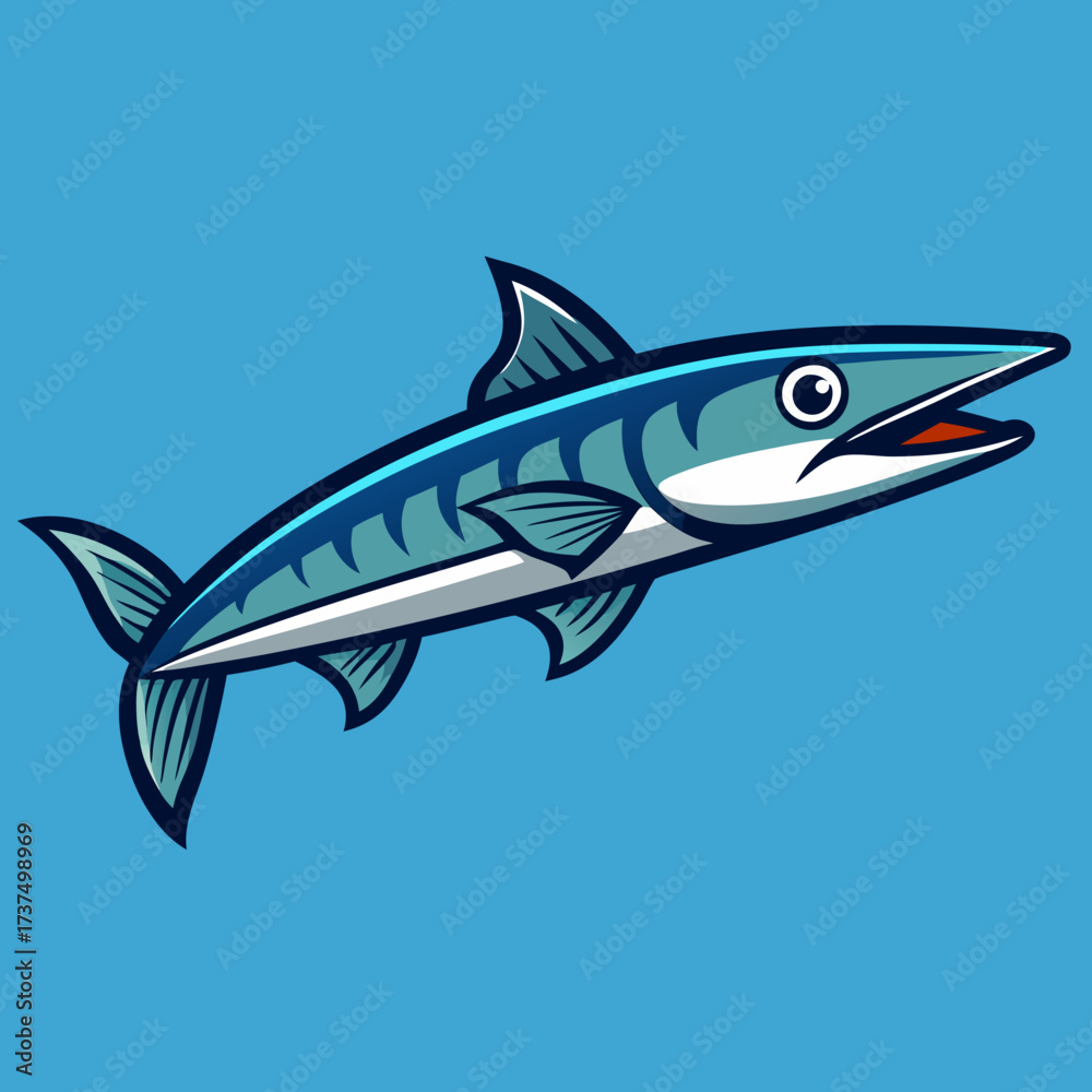 Naklejka premium vector illustration of a fish