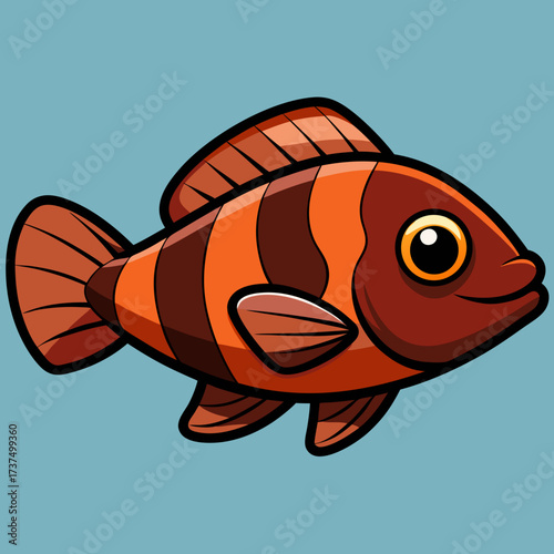 vector illustration of a goldfish