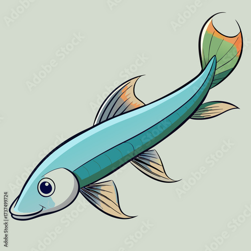 vector illustration of a trout