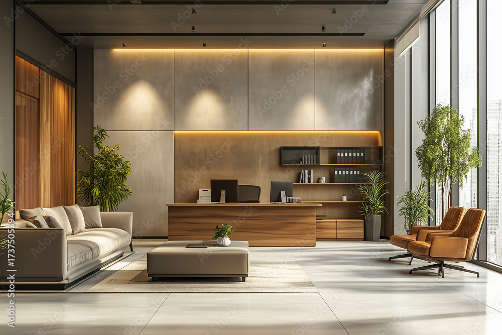 Fototapeta premium Modern office coworking space interior