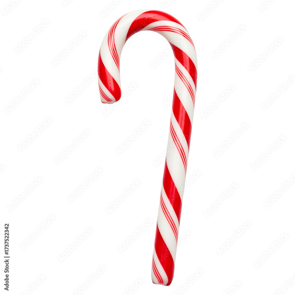 Fototapeta premium Festive red and white candy cane image