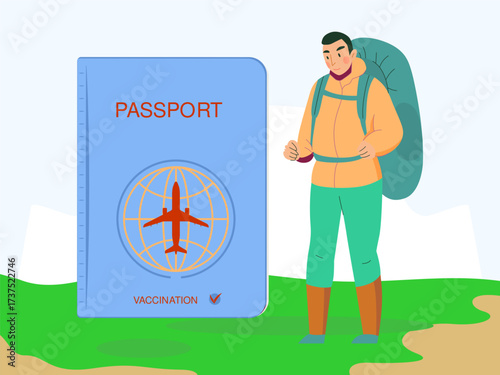 Passport Concept IllustrationVector Style