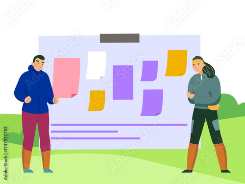 Plan Concept IllustrationVector Style