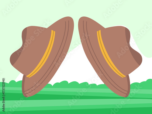 Hat Concept IllustrationVector Style