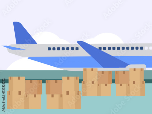 Departure Concept IllustrationVector Style